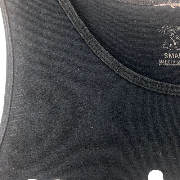 MACKLEMORE MEN'S Black Concert Logo Band Tank Top White Print US S - Picture 10 of 10